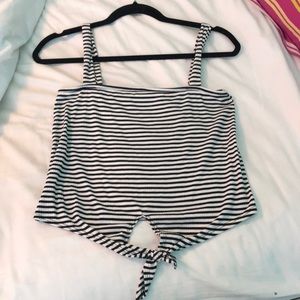 Black/white striped Tank top